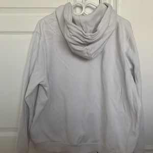 H&M White Hooded Sweatshirt Jacket